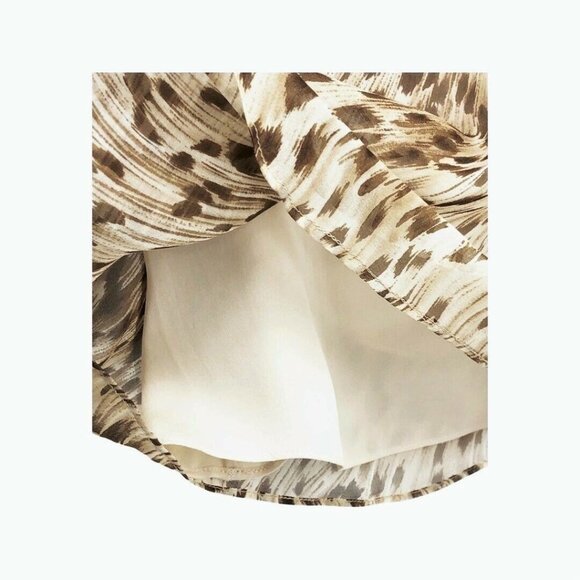 Haute Hippie Sz XS Sheer Leopard Print Tunic Top Sleeveless Shirttail Hem - Picture 2 of 4